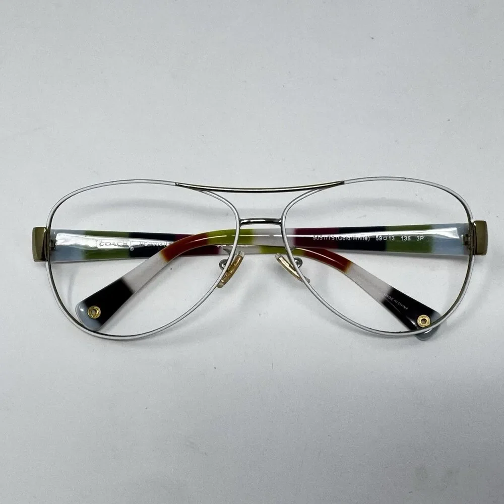 Coach HC7003 L012 Kristina 9051/T5 Gold White Sunglass Frames 59-13-135 A